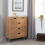 Seconique Leon 3+2 Drawer Chest Medium Oak Effect Metal Legs 19