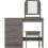 Seconique Nevada 4 Drawer Dressing Table Set Black Wood Effect with Stool and Mirror 3