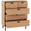 Seconique Leon 3+2 Drawer Chest Medium Oak Effect Metal Legs 11