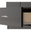 Seconique Nevada 4 Drawer Dressing Table Set Mirror Stool in Black Gloss Finish PU Leather 3