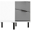 Seconique Madrid 3 Drawer Bedside in Grey and White Gloss Finish 5