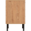 Seconique Leon 3 Drawer Bedside Medium Oak Effect Metal Legs 17