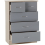 Seconique Nevada 2 Door 1 Drawer Wardrobe Bedroom Set Grey Gloss 7