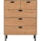Seconique Leon 3+2 Drawer Chest Medium Oak Effect Metal Legs 12