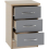 Seconique Nevada 2 Door 1 Drawer Wardrobe Bedroom Set Grey Gloss 10