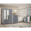 Seconique Madrid 3 Drawer Bedside in Grey and White Gloss Finish 9