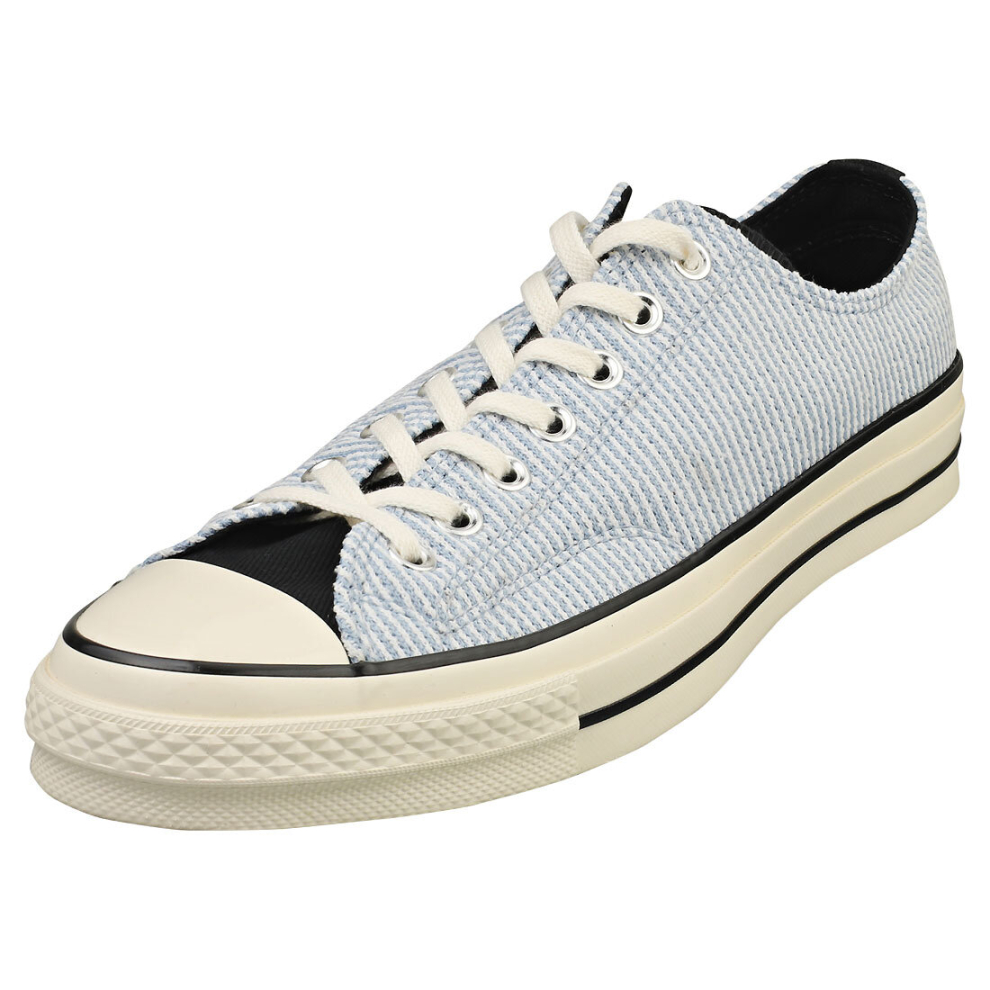 Converse (8.5) Chuck 70 Ox Unisex Casual Trainers In White Blue