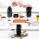 GEEPAS (Grey & Black) Geepas Coffee Machine & Coffee Grinder Combo Set 7