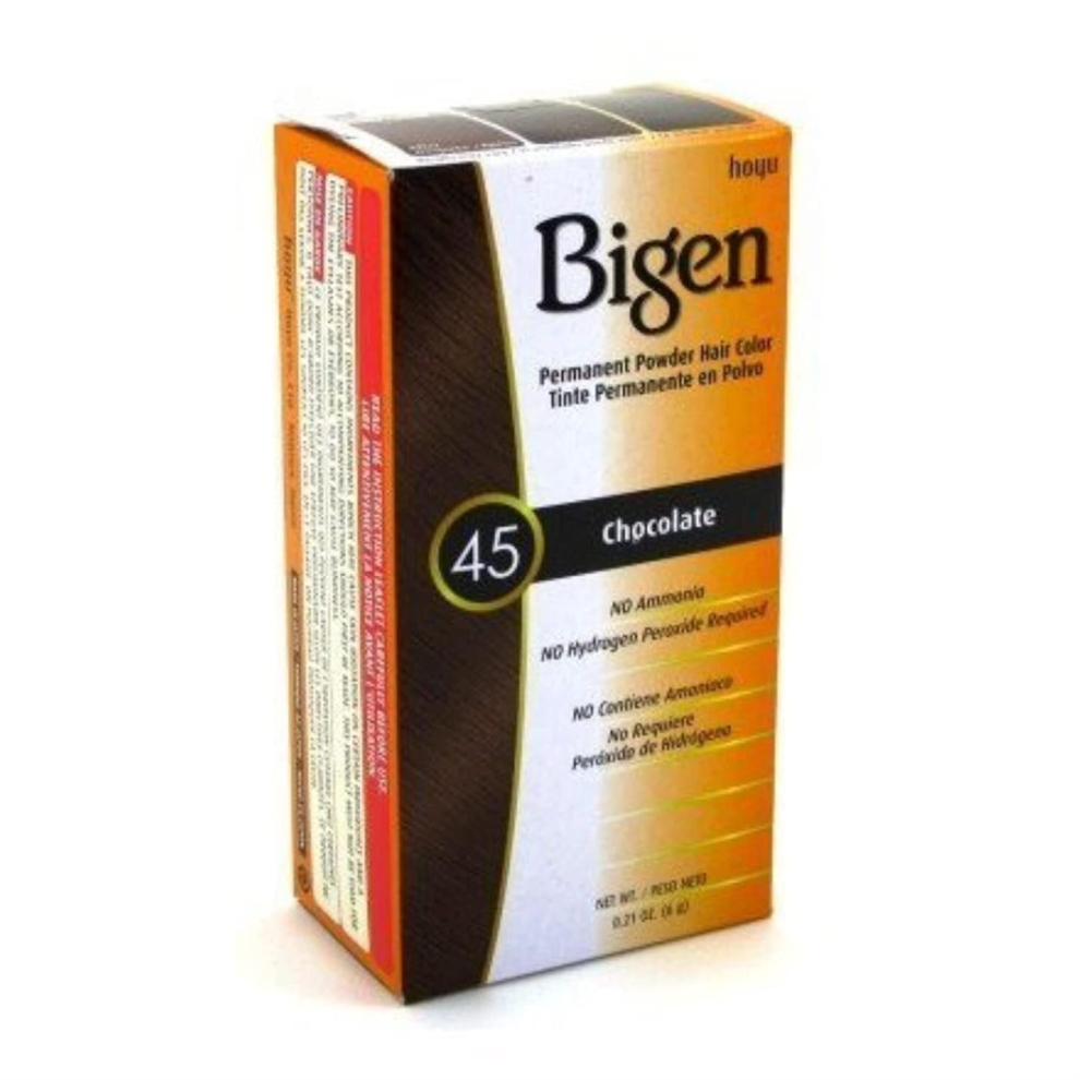 Bigen Brown Powder Hair Color #45 Chocolate, 0.21