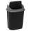 URBN Living (25L) Plastic Swing Top Waste Bin Can Dustbin Black & Grey Home Office Kitchen 3