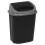 URBN Living (25L) Plastic Swing Top Waste Bin Can Dustbin Black & Grey Home Office Kitchen 1