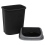 URBN Living (25L) Plastic Swing Top Waste Bin Can Dustbin Black & Grey Home Office Kitchen 4