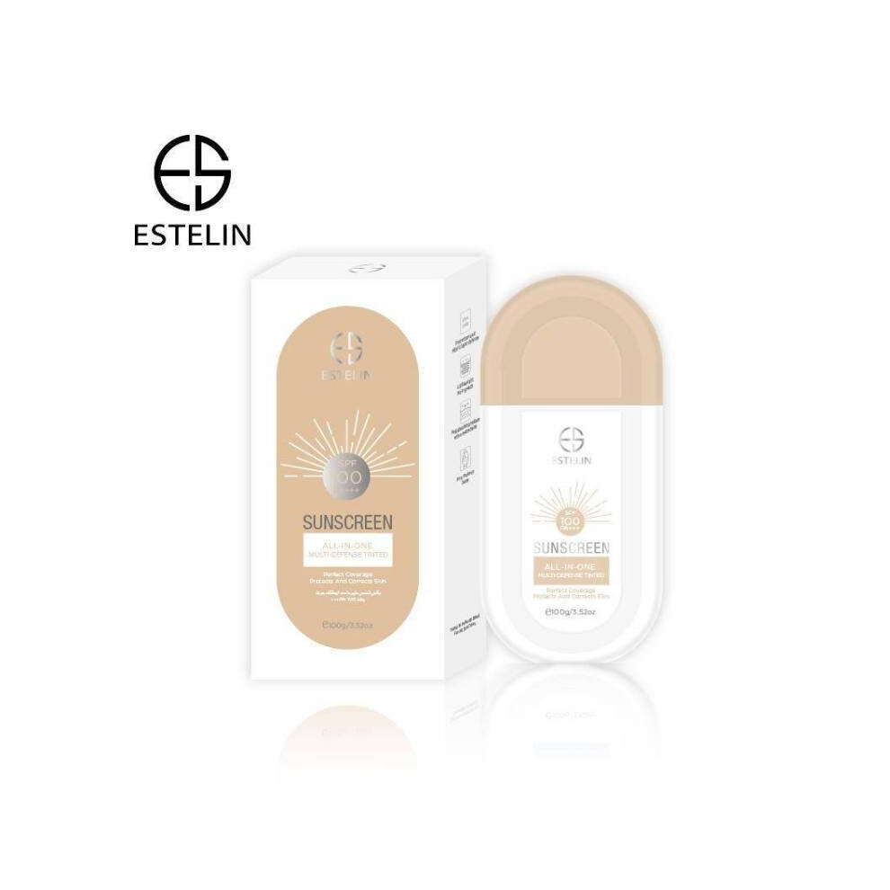 Estelin Sunscreen All-In-One Multi-Defense Tinted SPF 100 PA+++ 100g