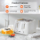 GEEPAS (White) Geepas Electric Kettle & 4 Slice Bread Toaster Set 2
