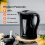 GEEPAS (Black) Geepas Electric Kettle & 4 Slice Bread Toaster Set 2