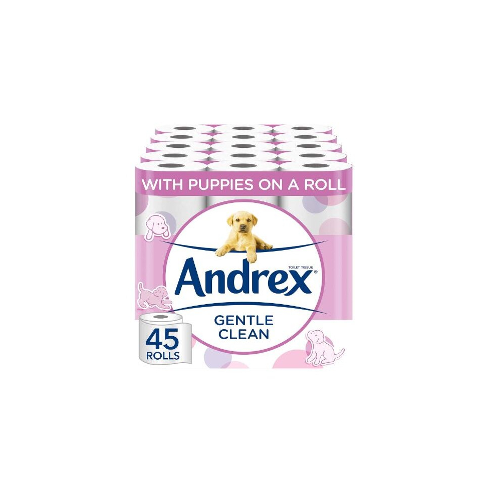 Andrex Gentle Clean Toilet Rolls 45 Toilet Roll Pack Bulk Buy
