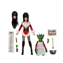 NECA Elvira Scary Xmax Mistress of Dark Deluxe 8" Clothed Figure - Plush Soft Toy