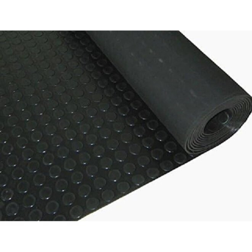 (1m x 2m) Rubber Flooring Matting - 3mm thick - Coin Pattern - Workshop Garage Shed Van 1