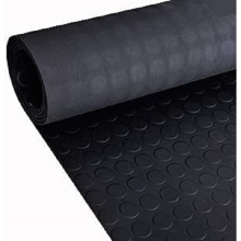 (1m x 6m) Rubber Flooring Matting - 3mm thick - Coin Pattern - Workshop Garage Shed Van Non-Slip
