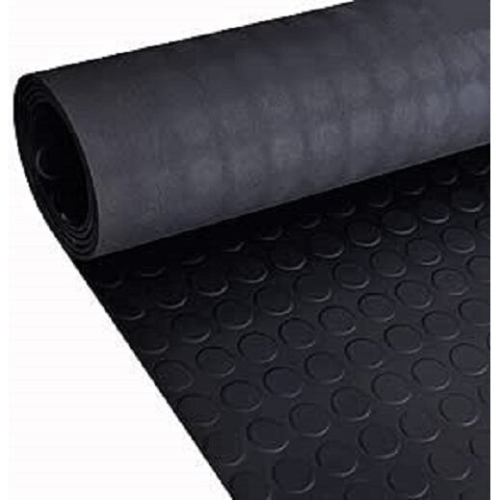 (1m x 10m) Rubber Flooring Matting - 3mm thick - Coin Pattern - Workshop Garage Shed Van