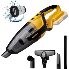 18V Car Vacuum Cleaner Cordless for Dewalt 18V Battery, Portable Lightweight Vacuum for Car Bench table, Yellow,vc-dcb20
