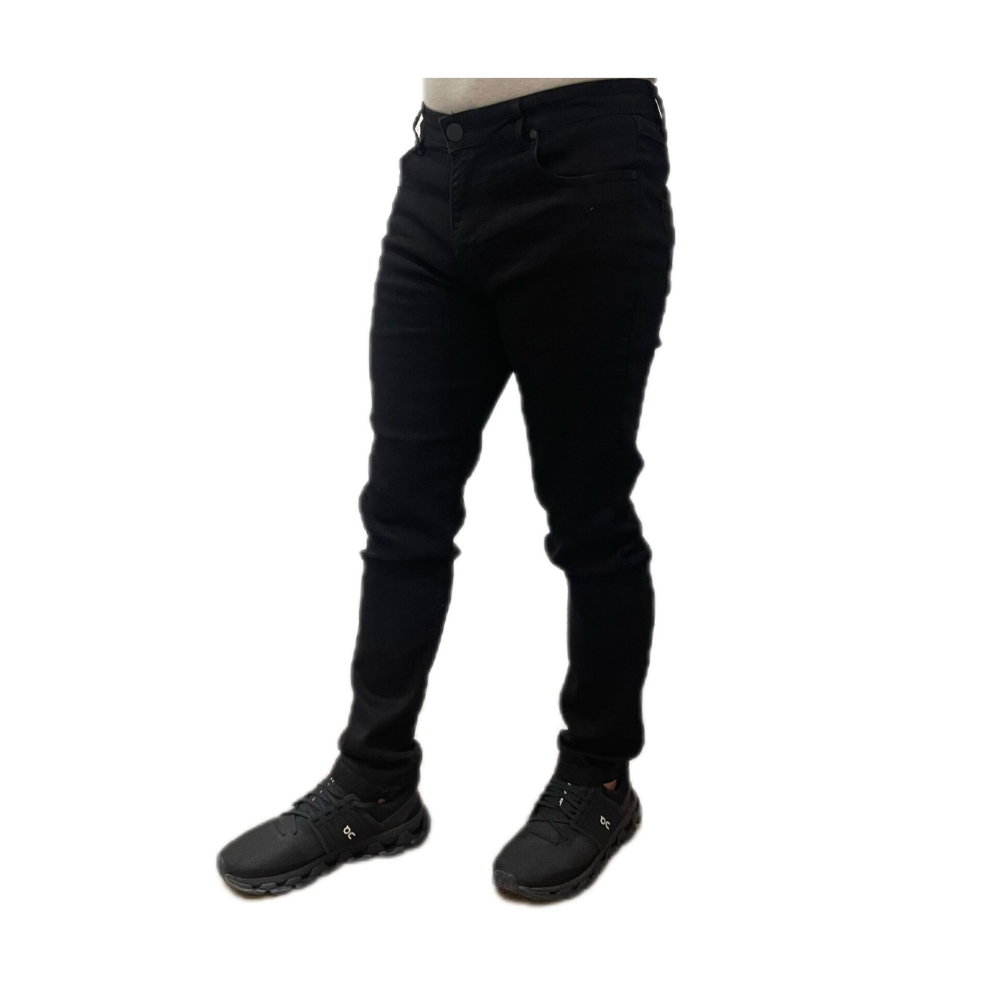 (Black, W32, L30) Mens Stretch Jeans Trousers Pants Slim Fit Casual