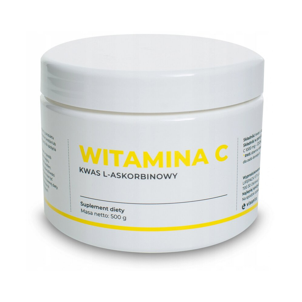 VISANTO VITAMIN C Powder 100% L-Ascorbic Acid GMO Free 500g JERZY ZIEBA witamina C