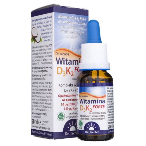 Dr. Jacob's Vitamin D3 + K2 FORTE 20 ml in Tropfenform
