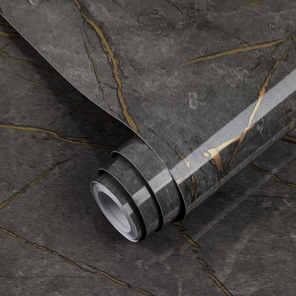 Marble Sticky Back Plastic Roll Grey 60x500cm Marble Vinyl Self Adhesive Wallpaper Contact Paper Waterproof Flim