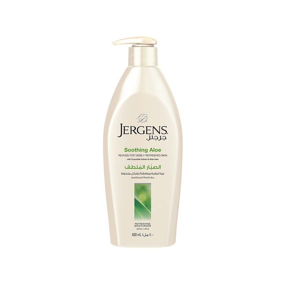 Jergens Soothing Aloe Refreshing Moisturizer - Calming Hydration, Nourishing Formula for Refreshed and Revitalized Skin 400ml