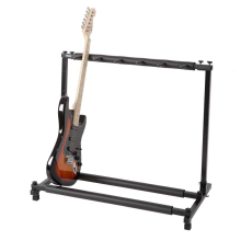 5 Way Triple Folding Guitar Rack Stand For Electric Acoustic Bass Holder