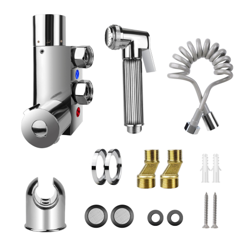 Thermostatic Mixer Bidets Valve Hand Held Douche Spray Kit Shower Solid ...