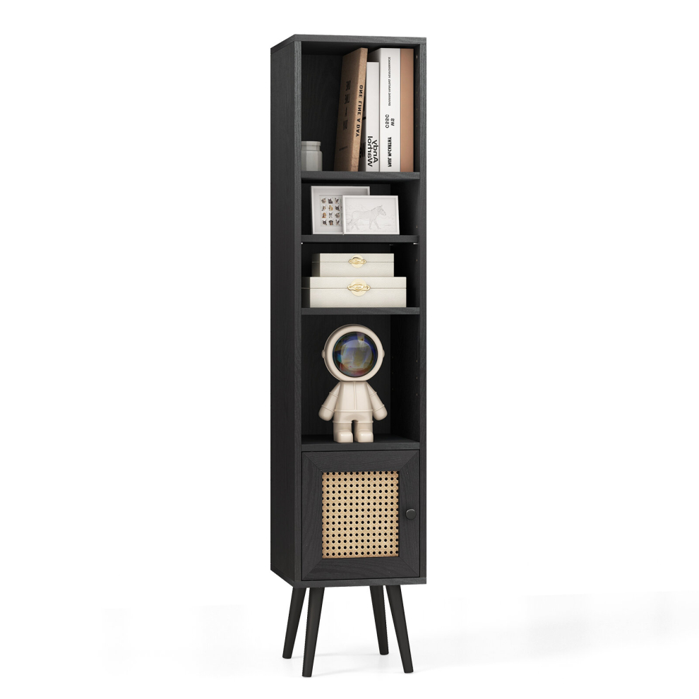 Tallboy Cabinet Bathroom Slim Cabinet Organiser W/ 12-Position Adjustable Shelf