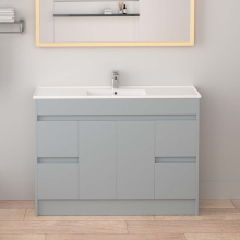 1200mm Bathroom Vanity Unit & Basin Sink Freestading Cabinet Light Grey