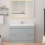 1200mm Bathroom Vanity Unit & Basin Sink Freestading Cabinet Light Grey 3