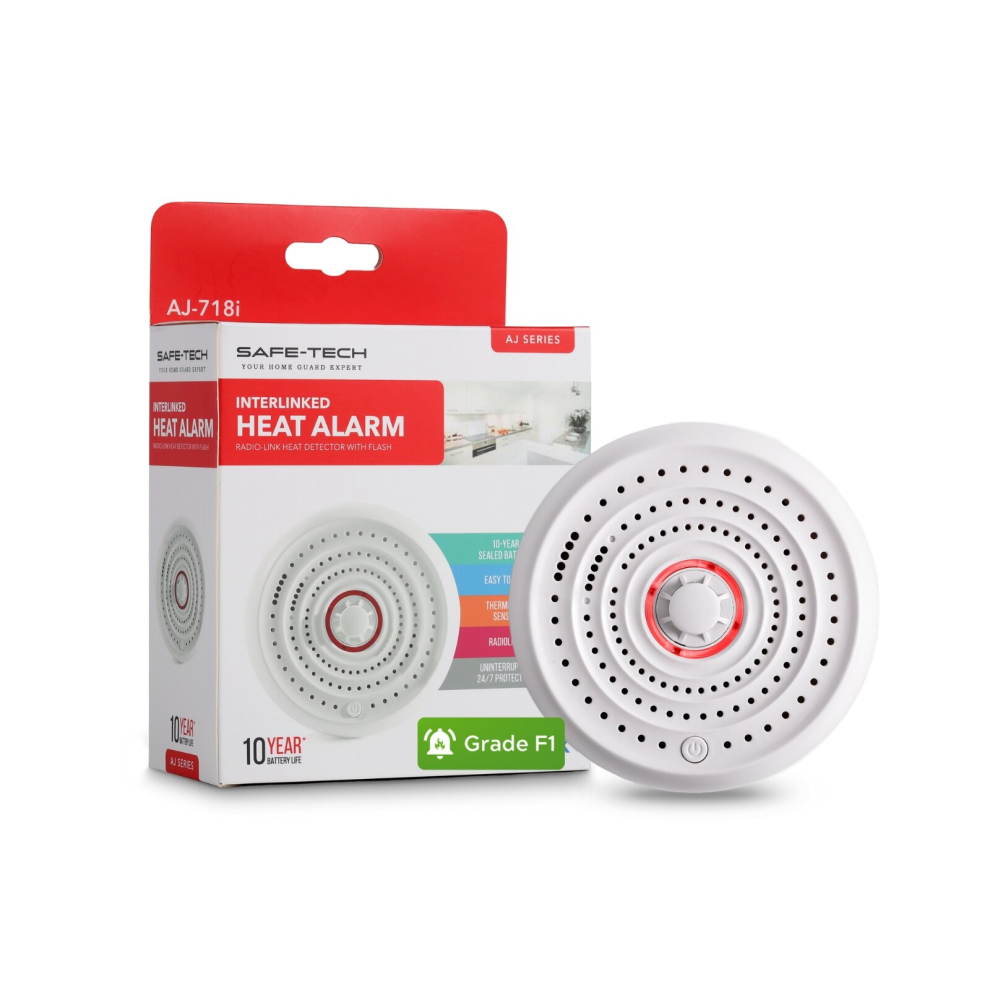 Interlinked Heat Alarm With 10 Years Tamperproof Battery