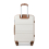 12+20 inch Cream Color ABS 4 Wheel Suitcase Set With Vanity Case 15