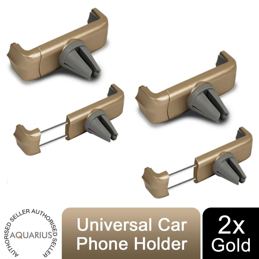 Aquarius Car Phone Holder Air Vent Mount , Gold - 2x