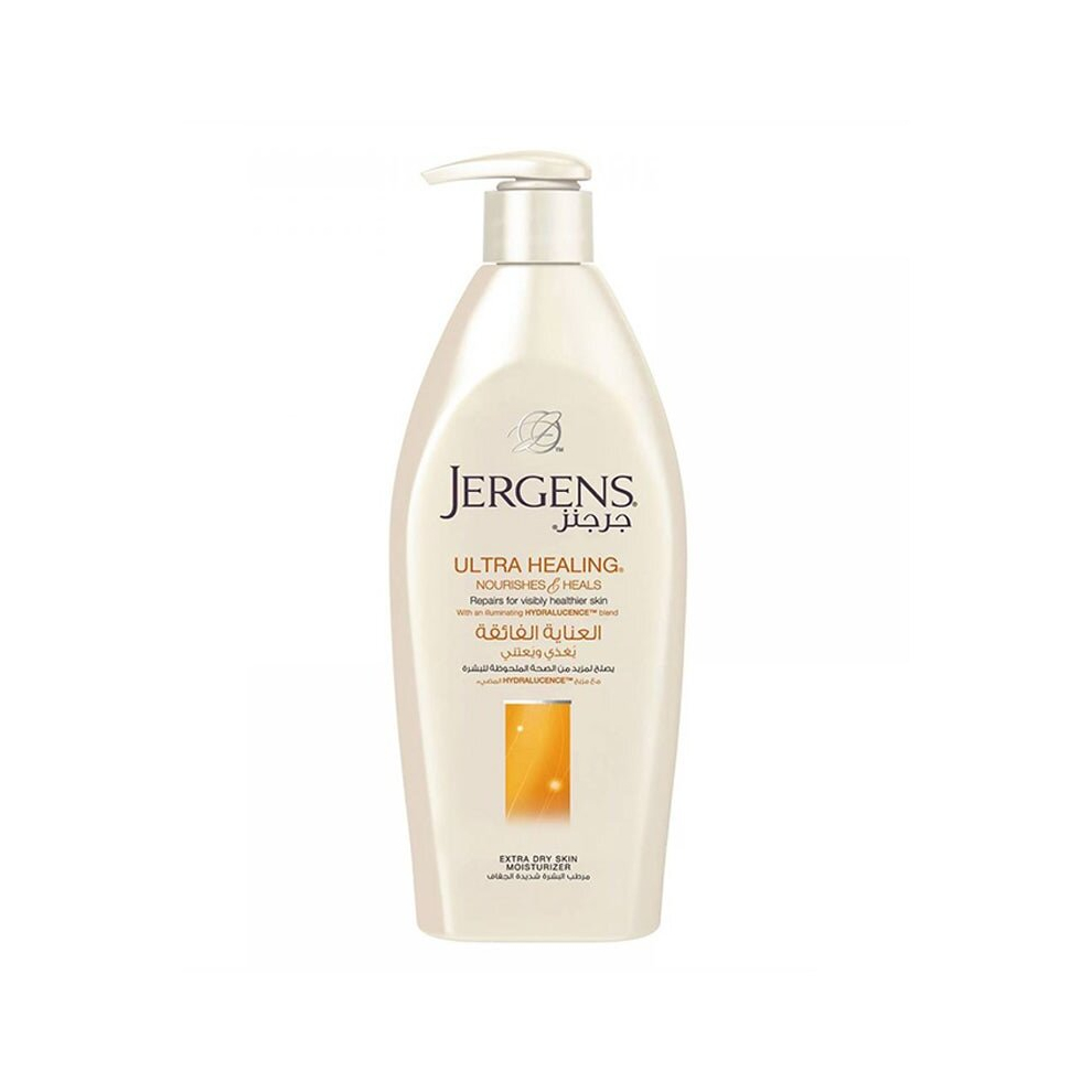 Jergens Ultra Healing Extra Dry Skin Moisturizer - Intensive Hydration, Deep Moisture, Skin Repair, Nourishing Formula For Extra Dry Skin 400Ml White