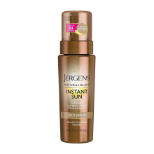 Jergens Natural Glow Instant Sunless Tanning Mousse Light Bronze - Sun-Kissed Glow, Easy Application, Buildable Tan, Bronzed Radiance