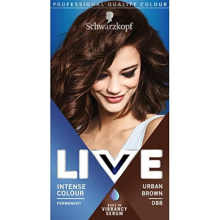Schwarzkopf Live Intense Colour Urban Brown 088 - Permanent Hair Dye for Light Brown to Dark Brown Hair, Up to 70% Grey Coverage, Vibrancy Serum