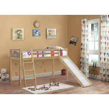 (No Mattress, With Slide) 3ft Wooden Mid sleeper In Natural With Or Without Slide