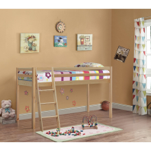 (No Mattress, No Silde) 3ft Wooden Mid sleeper In Natural With Or Without Slide