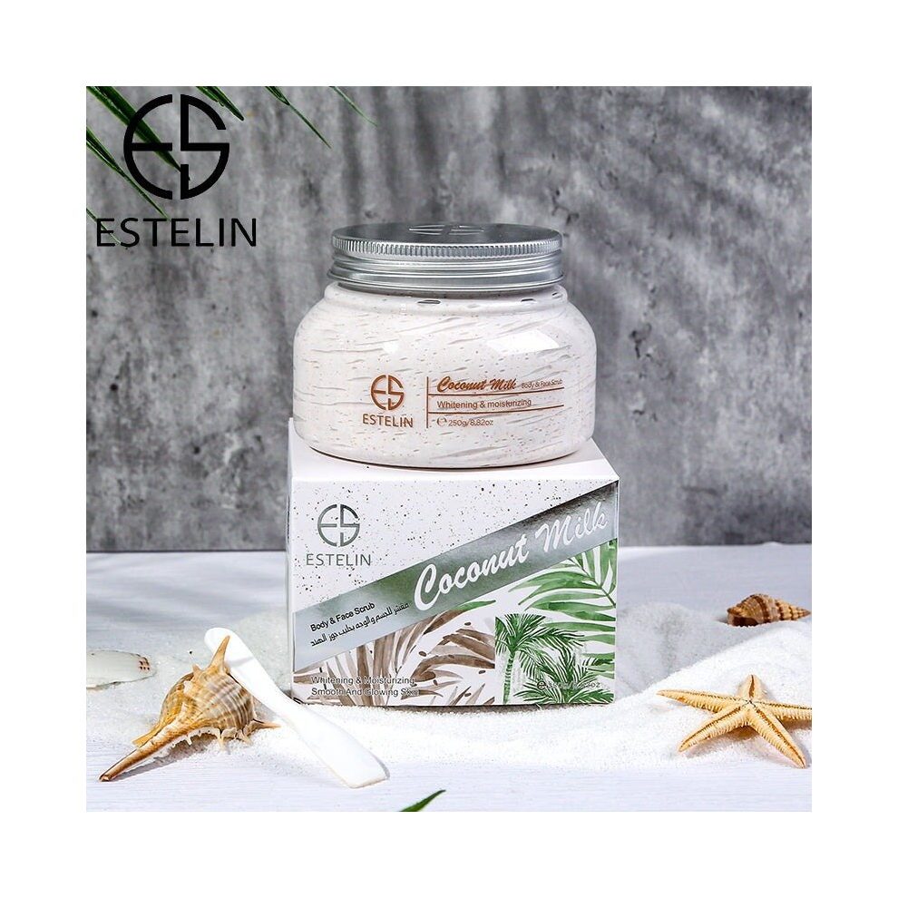 Estelin Coconut Milk Body & Face Scrub Deep Cleanser 250g