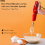 GEEPAS Geepa 400W 3 in1 Powerful Hand Blender, 2 Speed Mini Food Processor 6