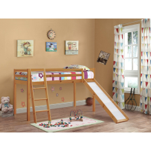 (No Mattress, With Slide) 3ft Wooden Mid Sleeper In Caramel With or Without Slide