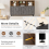 Casart Single Platform Bed Frame Upholstered Slat Bed W/ Storage Headboard 7