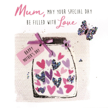 Mum Special Day Hand-Finished Mother's Day Greeting Card Sparkle Dust Cards