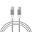 FX Braided USB-C to USB-C Data Cable 1m - Silver, 2x 2