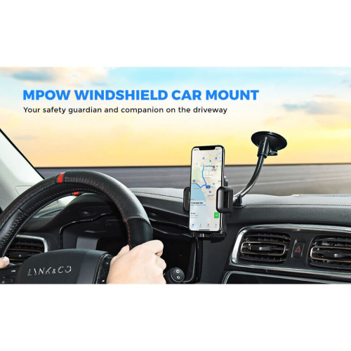 MPow Universal 360° Car Phone Holder Windscreen Dashboard Suction Mount NEW UK 2